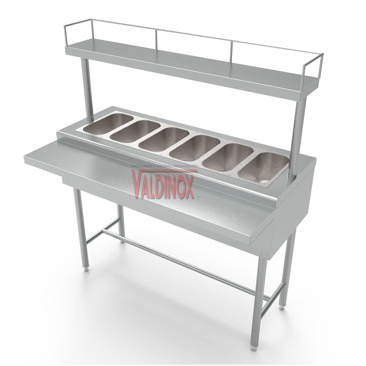 Mesa Fría a Hielo para Ensaladas (148 cm x 050 cm x 090 cm)